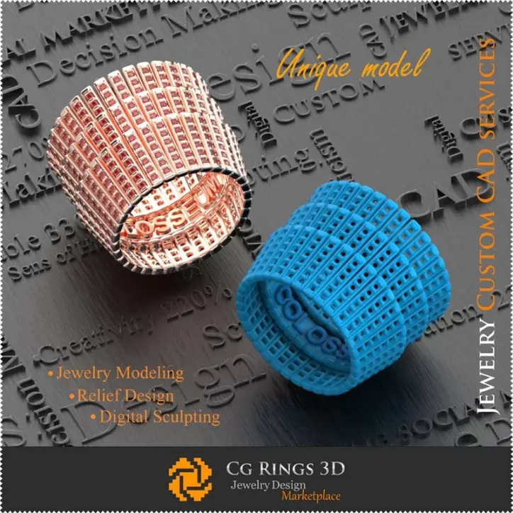 Anillo único COLOSSEUM - Joyería arquitectónica 3D Anillo único COLOSSEUM - Joyería arquitectónica 3D