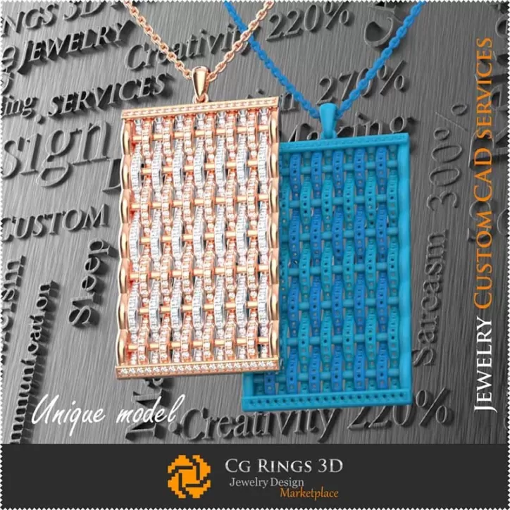 独特吊坠 - 珠宝3D CAD