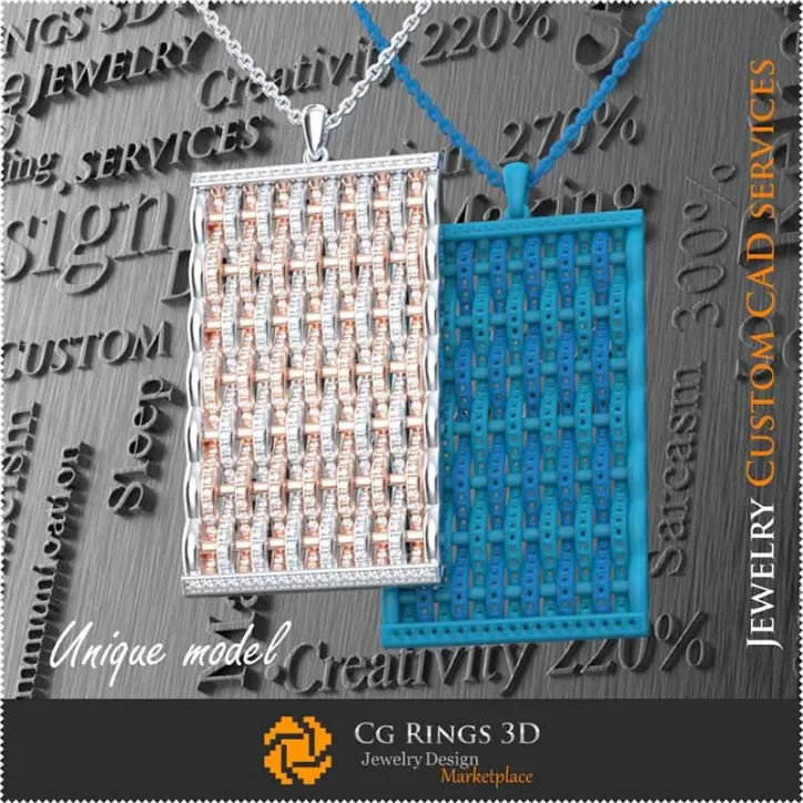 独特吊坠 - 珠宝3D CAD