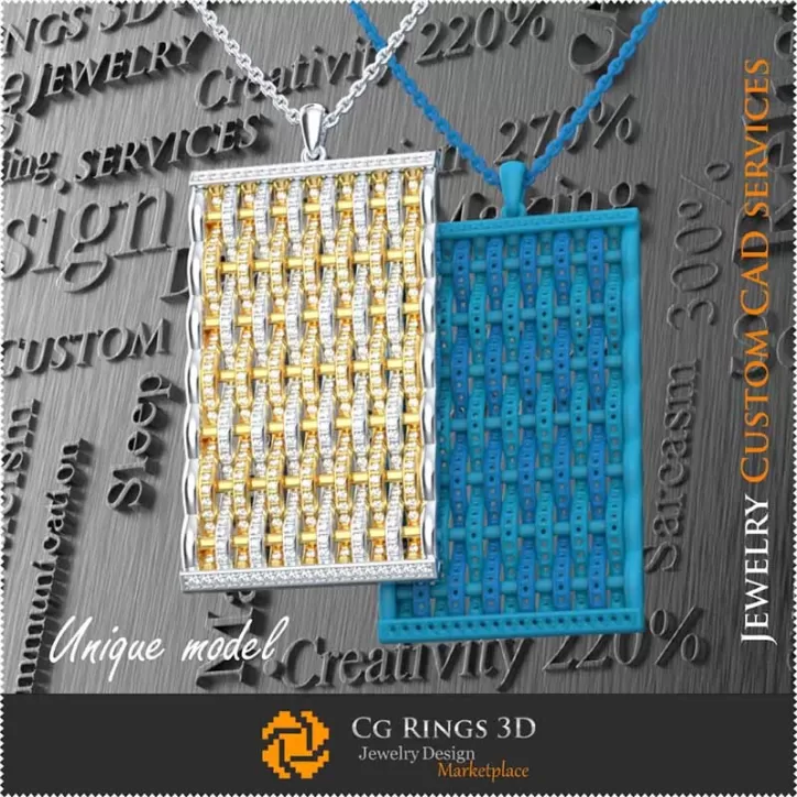 独特吊坠 - 珠宝3D CAD