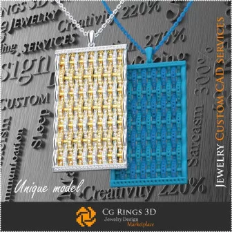 珠宝-独特吊坠 - 3D CAD 珠宝3D CAD、独特3D珠宝、手链3D CAD、3D钻石手链、3D手链