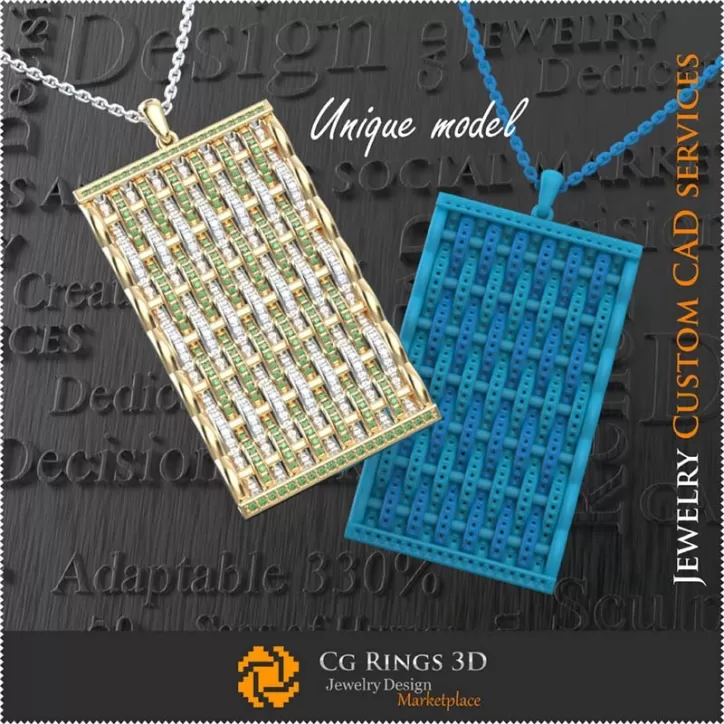独特吊坠 - 珠宝3D CAD