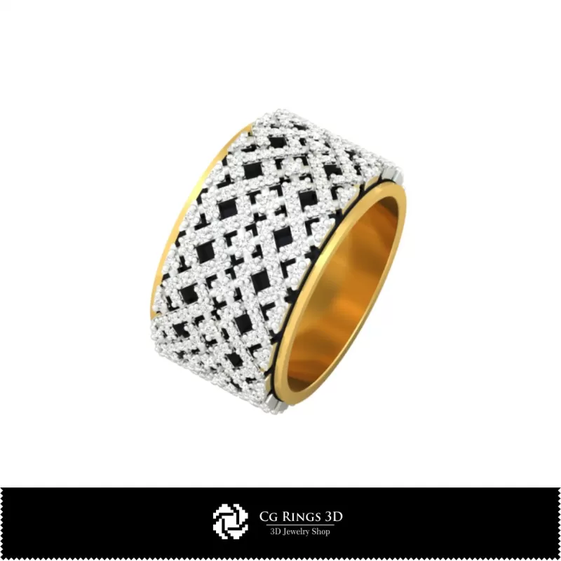 Alliances pour femmes avec diamants - Bijoux DAO 3D