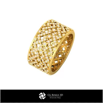 3D-Damen-Trauringe mit Diamanten Home, Schmuck 3D-CAD, Ringe 3D-CAD, Trauringe 3D
