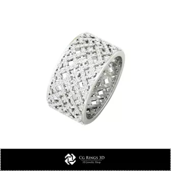 3D-Damen-Trauringe mit Diamanten Home, Schmuck 3D-CAD, Ringe 3D-CAD, Trauringe 3D
