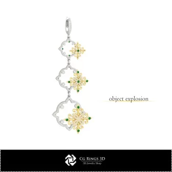 Boucles d'oreilles lustre 3D pour la maison, bijoux DAO 3D, boucles d'oreilles DAO 3D, boucles d'oreilles diamant 3D, boucles