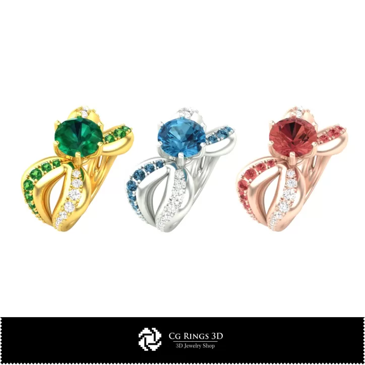 Modèle de bague 3D - Conception de bijoux numérique