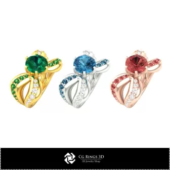 Anello Gioiello Doppia Banda 3D CAD Home, Gioielleria 3D CAD, Anelli 3D CAD