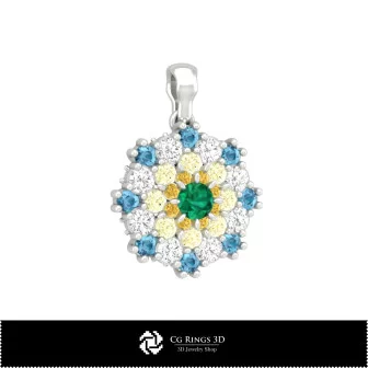 Colgante 3D-Joyas 3D CAD para el hogar, Joyas 3D CAD, Colgantes 3D CAD, Colgantes 3D con diamantes