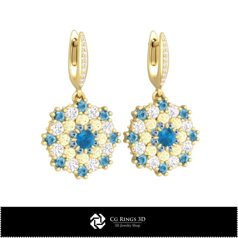 Pendientes colgantes 3D