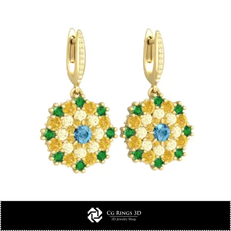 Pendientes colgantes 3D