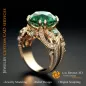 Ring mit Smaragd und Diamanten - 3D CAD Schmuck