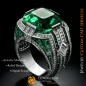 Ring mit Smaragd und Diamanten - 3D-CAD Schmuck Ring mit Smaragd und Diamanten - 3D-CAD Schmuck