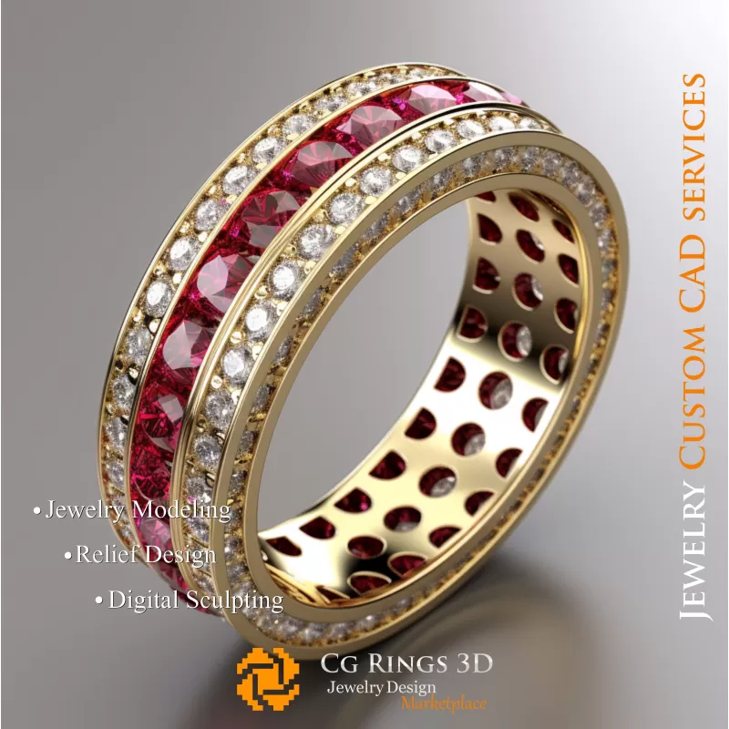 Anello Eternity - Gioielleria 3D CAD
