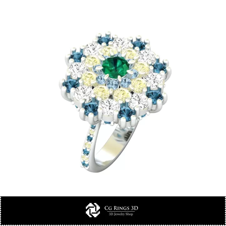 Bague Cocktail - CAO 3D Joaillerie Bague Cocktail - CAO 3D Joaillerie