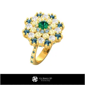 Anillo de cóctel - CAD 3D de joyería