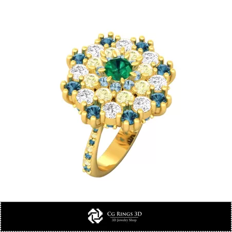 Bague Cocktail - CAO 3D Joaillerie