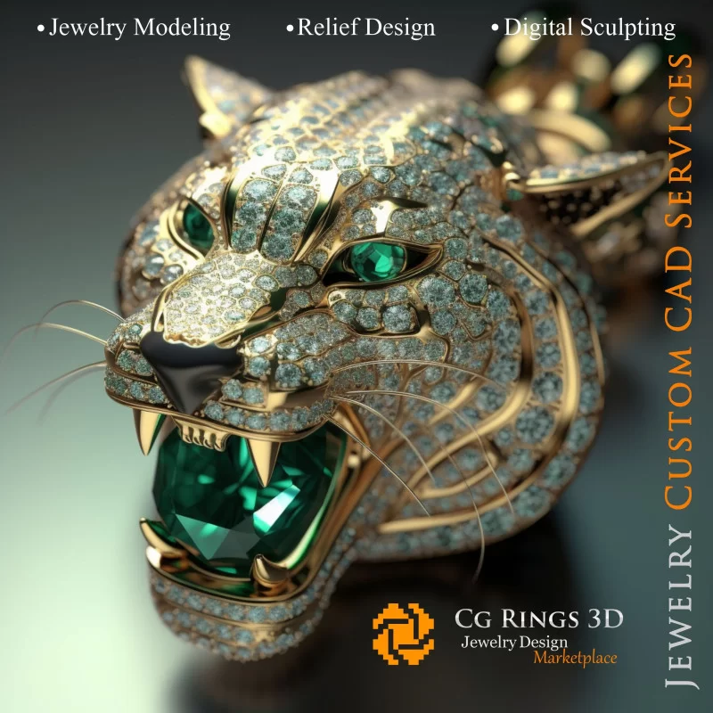 Pendente Puma - Jewelry 3D CAD