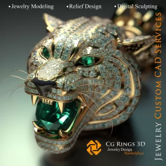 彪马吊坠 - 珠宝3D CAD 主页，AI - 珠宝3D CAD，AI - 吊坠3D CAD