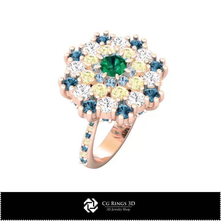 Cocktailring - Schmuck 3D CAD