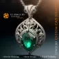 Colgante con esmeralda y diamantes - CAD 3D Joyería