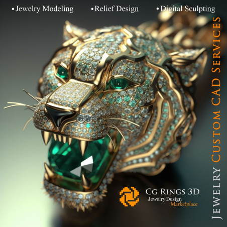 Pendant Lion - Jewelry 3D CAD