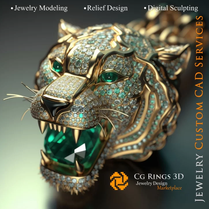 Pendant Lion - Jewelry 3D CAD