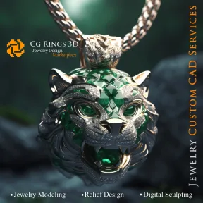 Anhänger Puma - Schmuck 3D-CAD Home, KI - Schmuck 3D-CAD, KI - Anhänger 3D-CAD