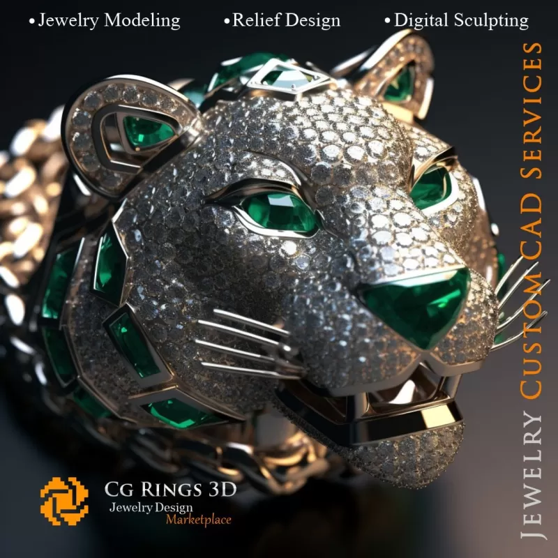 Pendente Puma - Jewelry 3D CAD Pendente Puma - Jewelry 3D CAD