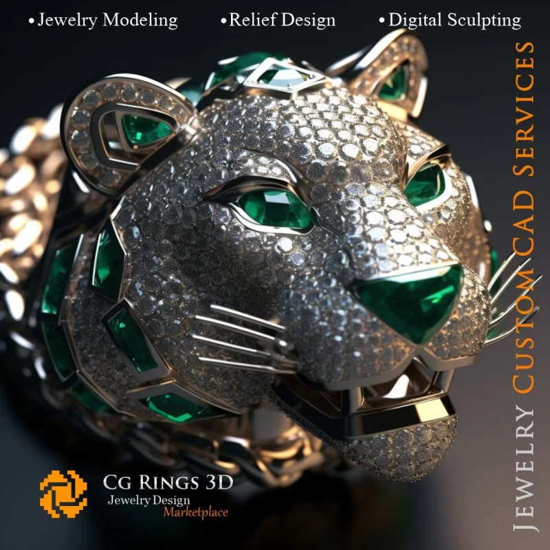 Pendente Puma - Jewelry 3D CAD