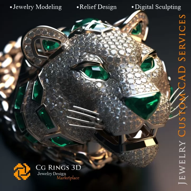 Pendente Puma - Jewelry 3D CAD
