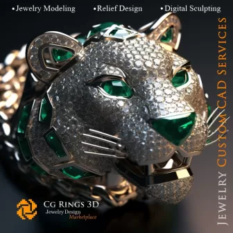 Colgante Puma - Joyería CAD 3D Hogar, IA - Joyería CAD 3D, IA - Colgantes CAD 3D