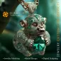 带祖母绿和钻石的猴子吊坠 - 3D CAD 珠宝
