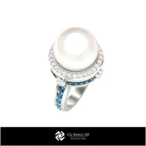 Pearl Ring - 3D CAD Jewelry