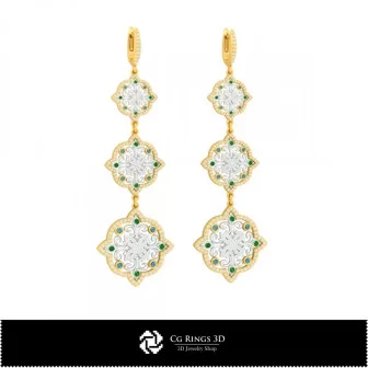 Boucles d'oreilles lustre 3D pour la maison, bijoux DAO 3D, boucles d'oreilles DAO 3D, boucles d'oreilles diamant 3D, boucles