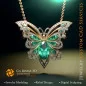 Pendentif Papillon avec émeraude et diamants - Bijoux 3D CAD
