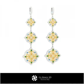 Cercei candelabru 3D