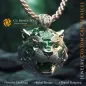Puma Pendant with Emeralds and Diamonds - 3D CAD Jewelry