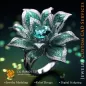Flower Ring with Emerald and Diamonds - 3D CAD Jewelry Flower Ring with Emerald and Diamonds - 3D CAD Jewelry