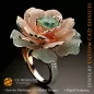 Blumenring mit Smaragden und Diamanten - 3D-CAD-Schmuck