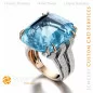 Inel cu Aquamarin si Diamante - 3D CAD Bijuterii