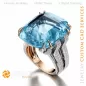 Ring mit Aquamarin und Diamanten - 3D-CAD-Schmuck Ring mit Aquamarin und Diamanten - 3D-CAD-Schmuck