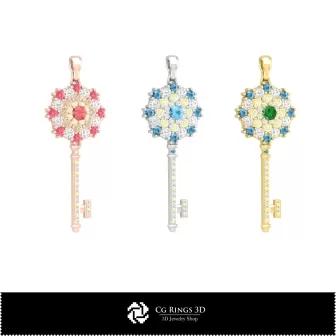 3D-Schlüsselanhänger Heim, Schmuck 3D-CAD, Anhänger 3D-CAD, 3D-Diamantanhänger