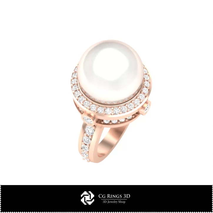 Pearl Ring - 3D CAD Jewelry