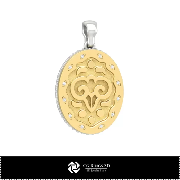 Colgante Zodiacal Aries 3D para Mujer Colgante Zodiacal Aries 3D para Mujer