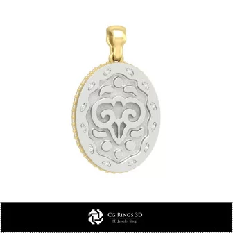 3D Women's Aries Zodiac Pendant Home, Jewelry 3D CAD, Pendants 3D CAD , 3D Zodiac Pendants