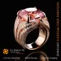 Anello con Morganite e Diamanti - 3D CAD Gioielli