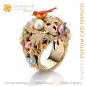 Birds Ring with and Diamonds - 3D CAD Jewelry