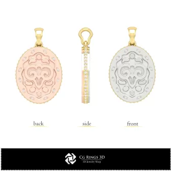 Pendentif 3D Femme Signe du Bélier, Bijoux 3D CAO, Pendentifs 3D CAO, Pendentifs du Zodiaque 3D