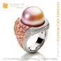 Anello con perla e diamanti - 3D CAD Gioielli